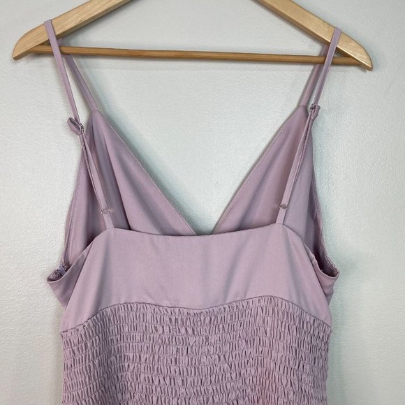 Superdown Dress XL Purple Natalia Smocked Bodice Mini Revolve Women's NWT - Picture 8 of 14
